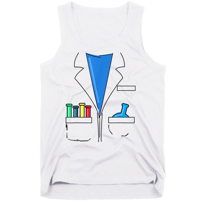 Funny Scientist Costume Nerd Chemistry Halloween Science Teacher Tank Top