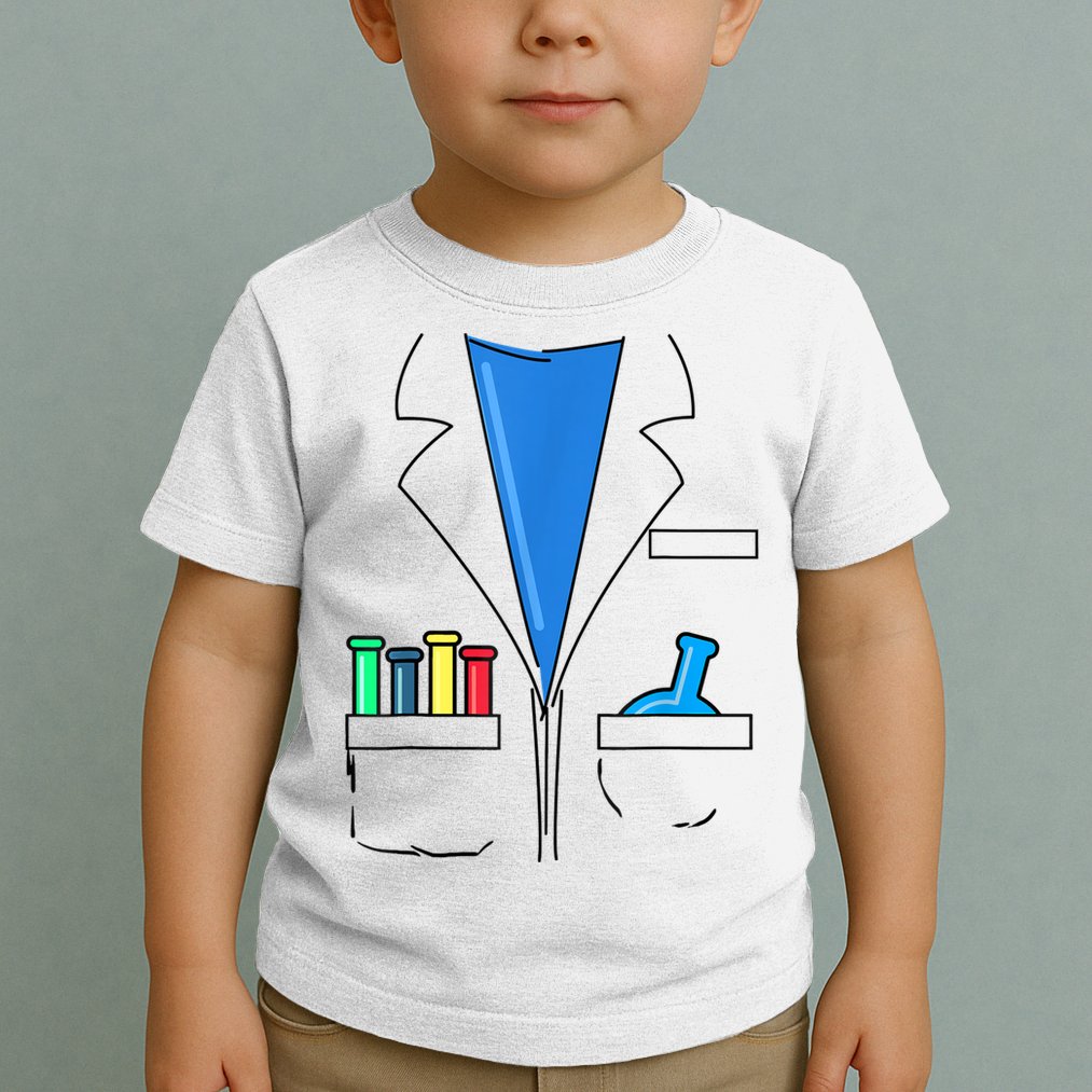 Funny Scientist Costume Nerd Chemistry Halloween Science Teacher Toddler T-Shirt