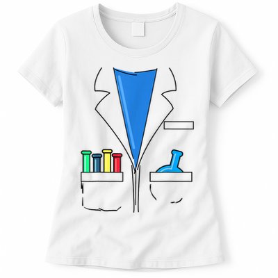Funny Scientist Costume Nerd Chemistry Halloween Science Teacher Womens T-Shirt