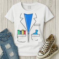 Funny Scientist Costume Nerd Chemistry Halloween Science Teacher Womens T-Shirt
