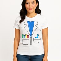 Funny Scientist Costume Nerd Chemistry Halloween Science Teacher Womens T-Shirt