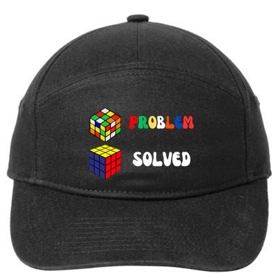 Funny Speedcube Competitive Puzzle Math Lover Cube Gift 7-Panel Snapback Hat