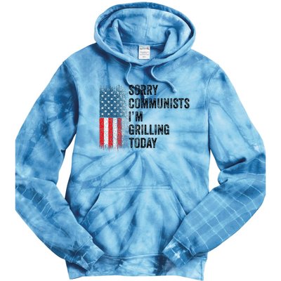 Funny Sorry Communists IM Grilling Today Vintage Tie Dye Hoodie