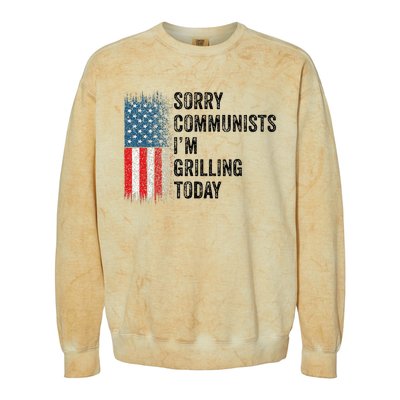 Funny Sorry Communists IM Grilling Today Vintage Colorblast Crewneck Sweatshirt