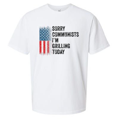 Funny Sorry Communists IM Grilling Today Vintage Sueded Cloud Jersey T-Shirt