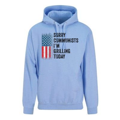 Funny Sorry Communists IM Grilling Today Vintage Unisex Surf Hoodie