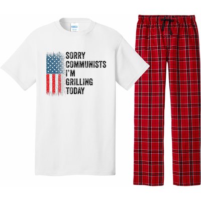 Funny Sorry Communists IM Grilling Today Vintage Pajama Set