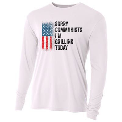 Funny Sorry Communists IM Grilling Today Vintage Cooling Performance Long Sleeve Crew