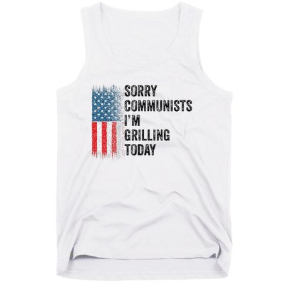 Funny Sorry Communists IM Grilling Today Vintage Tank Top