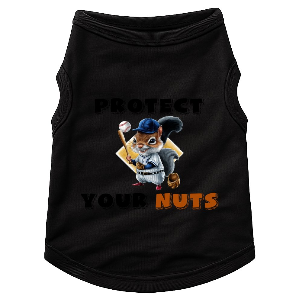Funny Squirrel Catcher Protect Your Nuts Baseball Gift Doggie Tank