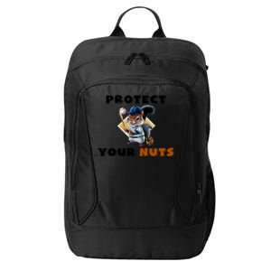 Funny Squirrel Catcher Protect Your Nuts Baseball Gift City Backpack