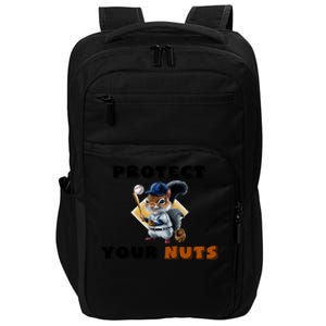 Funny Squirrel Catcher Protect Your Nuts Baseball Gift Impact Tech Backpack