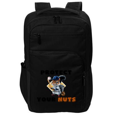 Funny Squirrel Catcher Protect Your Nuts Baseball Gift Impact Tech Backpack