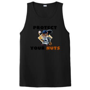 Funny Squirrel Catcher Protect Your Nuts Baseball Gift PosiCharge Competitor Tank