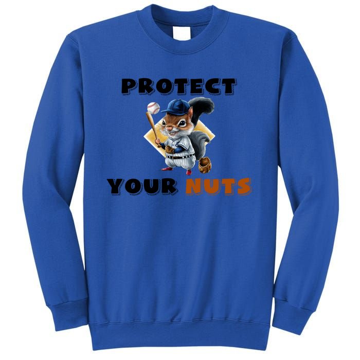 Funny Squirrel Catcher Protect Your Nuts Baseball Gift Sweatshirt