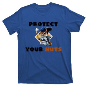 Funny Squirrel Catcher Protect Your Nuts Baseball Gift T-Shirt