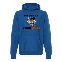 Funny Squirrel Catcher Protect Your Nuts Baseball Gift Premium Hoodie