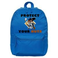 Funny Squirrel Catcher Protect Your Nuts Baseball Gift 16 in Basic Backpack