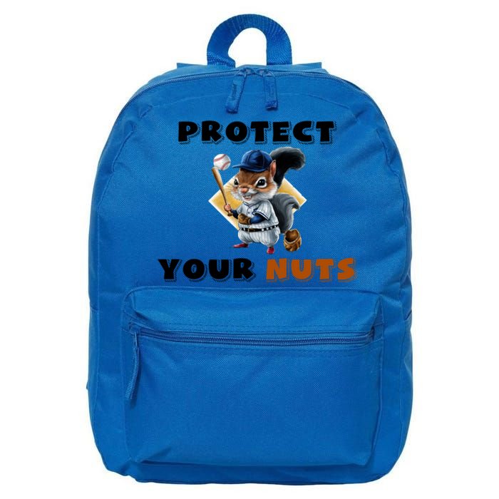 Funny Squirrel Catcher Protect Your Nuts Baseball Gift 16 in Basic Backpack