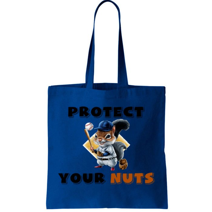 Funny Squirrel Catcher Protect Your Nuts Baseball Gift Tote Bag