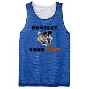 Funny Squirrel Catcher Protect Your Nuts Baseball Gift Mesh Reversible Basketball Jersey Tank