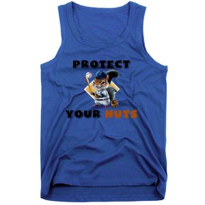 Funny Squirrel Catcher Protect Your Nuts Baseball Gift Tank Top