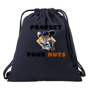 Funny Squirrel Catcher Protect Your Nuts Baseball Gift Drawstring Bag