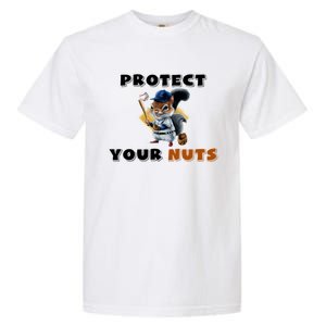 Funny Squirrel Catcher Protect Your Nuts Baseball Gift Garment-Dyed Heavyweight T-Shirt