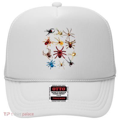 Funny Spiders Cute Halloween Scary Spiders Gift High Crown Mesh Back Trucker Hat