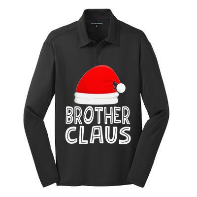 Festive Santa Claus Christmas Pajamas for Siblings Silk Touch Performance Long Sleeve Polo