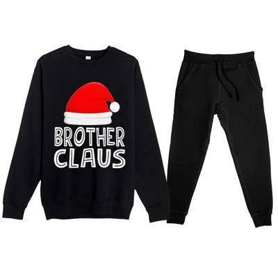 Festive Santa Claus Christmas Pajamas for Siblings Premium Crewneck Sweatsuit Set