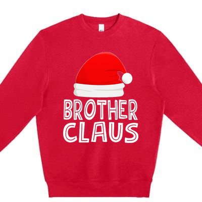 Festive Santa Claus Christmas Pajamas for Siblings Premium Crewneck Sweatshirt