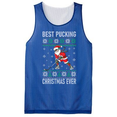 Funny Santa Claus Christmas Ice Hockey Ugly Sweater Meaningful Gift Mesh Reversible Basketball Jersey Tank