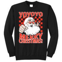 Funny Santa Christmas Holiday Spirit Yo Yo Yo Design Sweatshirt