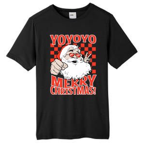 Funny Santa Christmas Holiday Spirit Yo Yo Yo Design Tall Fusion ChromaSoft Performance T-Shirt