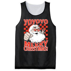 Funny Santa Christmas Holiday Spirit Yo Yo Yo Design Mesh Reversible Basketball Jersey Tank