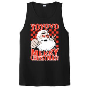 Funny Santa Christmas Holiday Spirit Yo Yo Yo Design PosiCharge Competitor Tank