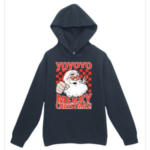 Funny Santa Christmas Holiday Spirit Yo Yo Yo Design Urban Pullover Hoodie