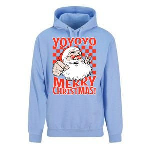 Funny Santa Christmas Holiday Spirit Yo Yo Yo Design Unisex Surf Hoodie