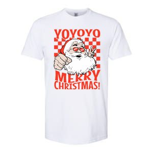 Funny Santa Christmas Holiday Spirit Yo Yo Yo Design Softstyle CVC T-Shirt