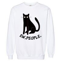 Funny Spooky Cat Ew People Meowy Cat Lover Pumpkin Halloween Garment-Dyed Sweatshirt