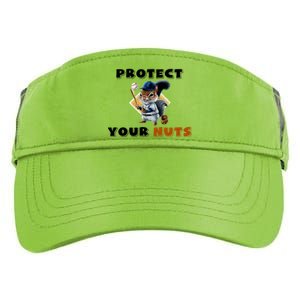 Funny Squirrel Catcher Protect Your Nuts Baseball Gift Adult Drive Performance Visor