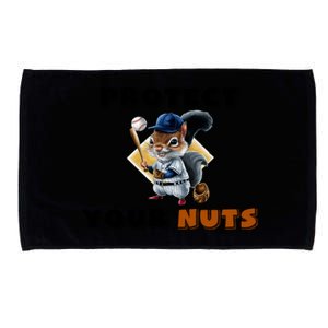 Funny Squirrel Catcher Protect Your Nuts Baseball Gift Microfiber Hand Towel