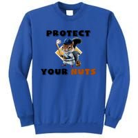 Funny Squirrel Catcher Protect Your Nuts Baseball Gift Sweatshirt