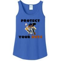 Funny Squirrel Catcher Protect Your Nuts Baseball Gift Ladies Essential Tank