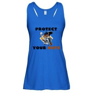 Funny Squirrel Catcher Protect Your Nuts Baseball Gift Ladies Essential Flowy Tank