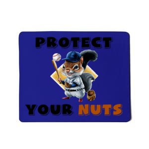 Funny Squirrel Catcher Protect Your Nuts Baseball Gift Mousepad