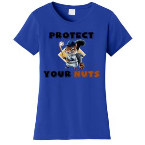 Funny Squirrel Catcher Protect Your Nuts Baseball Gift Women's T-Shirt