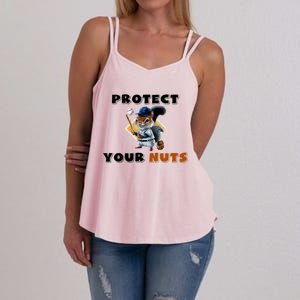 Funny Squirrel Catcher Protect Your Nuts Baseball Gift Women's Strappy Tank