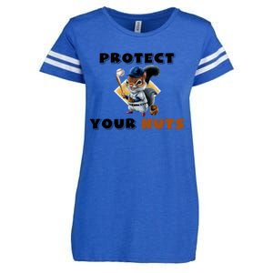 Funny Squirrel Catcher Protect Your Nuts Baseball Gift Enza Ladies Jersey Football T-Shirt